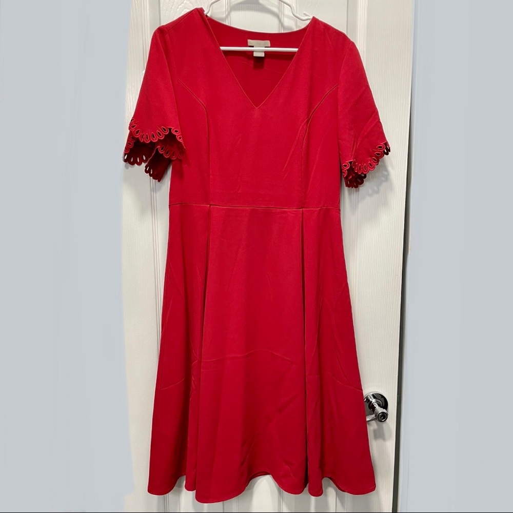 A-Line, Butterfly Sleeve Midi Dress
